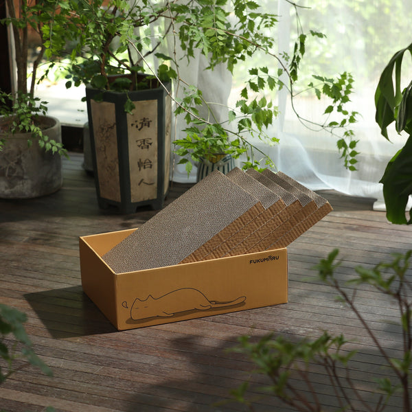 FUKUMARU 5 PCS Cat Scratching Boards, 11.4 Inch Width Ex-Large - FUKUMARU
