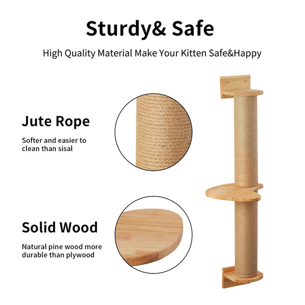 FUKUMARU Cat Activity Tree with Scratching Posts - FUKUMARU