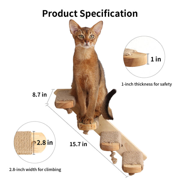 FUKUMARU Cat Climbing Shelf Wall Mounted - Right to Left - FUKUMARU