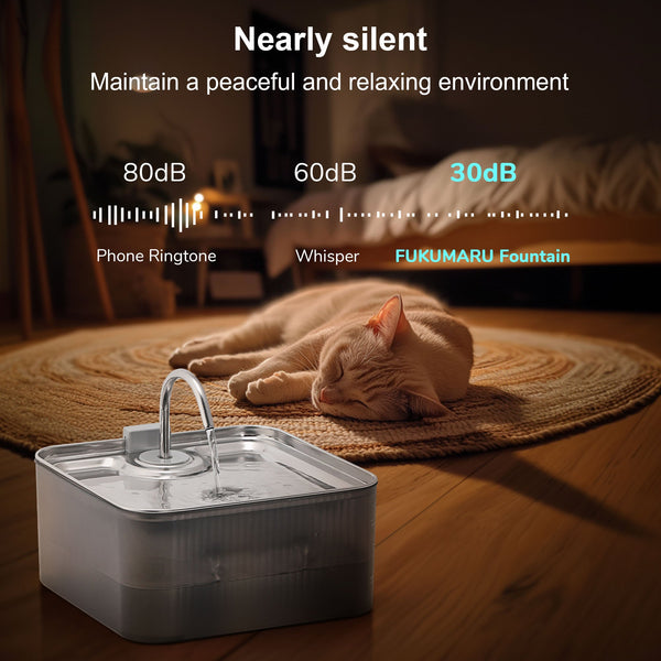 FUKUMARU Cat Dog Water Fountain 1.8 Gal/236oz/7L - FUKUMARU