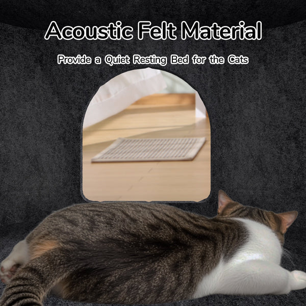 FUKUMARU Cat House for Indoor Cats Dark Grey - FUKUMARU