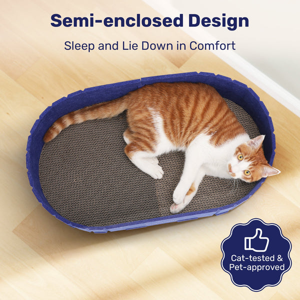 FUKUMARU Cat Scratcher, 24 Inch Sofa Shape Cat Scratcher Couch Bed - FUKUMARU