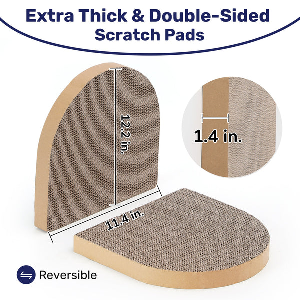 FUKUMARU Cat Scratcher, 24 Inch Sofa Shape Cat Scratcher Couch Bed - FUKUMARU