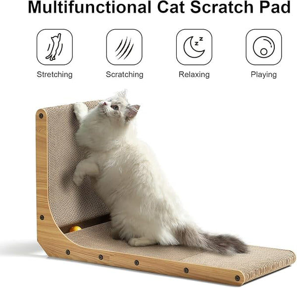 FUKUMARU Wall Mounted Cat Scratcher-L for Indoor Cats - FUKUMARU