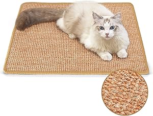 FUKUMARU Cat Scratcher Mat,Natural Cat Floor Scratching Pad Rug - FUKUMARU