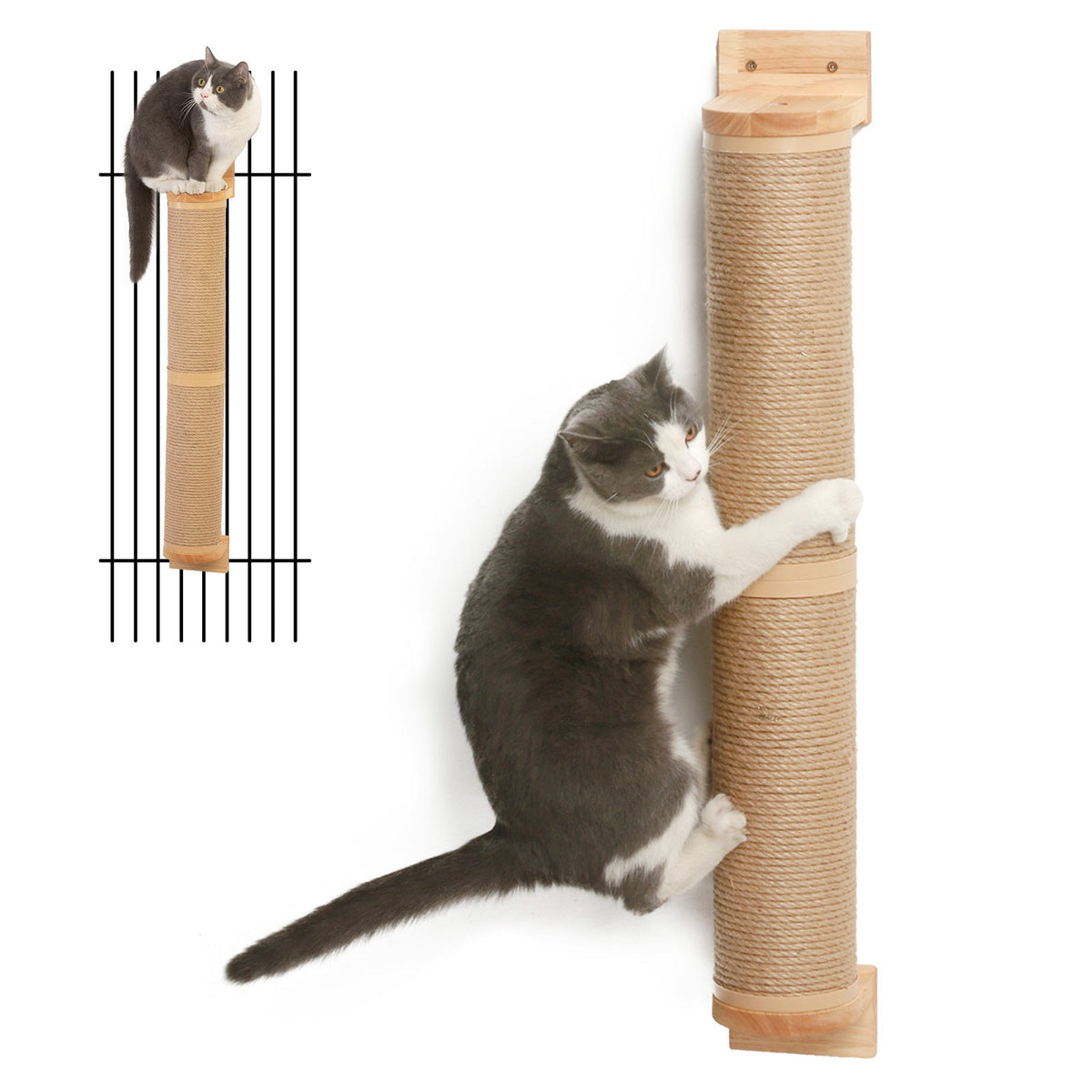 FUKUMARU Cat Scratching Post, 35 x 4.5 Inch