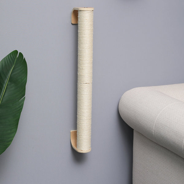 FUKUMARU Cat Wall Scratcher, 28" Wall Mounted Kitten Scratching Post - FUKUMARU