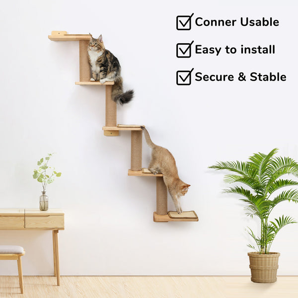 FUKUMARU Cat Wall Shelves, 3 in 1 - FUKUMARU