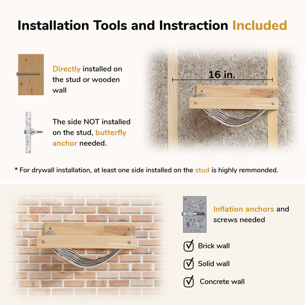 FUKUMARU Hammock Wall Mounted Cat Beds and Perches - FUKUMARU