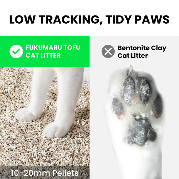 FUKUMARU Tofu Cat Litter Dust Free, Natural, Unscented - FUKUMARU