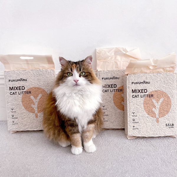 FUKUMARU Tofu Cat Litter Mixed Apple Wood - FUKUMARU