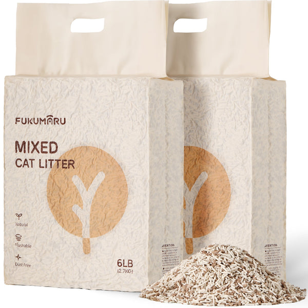 FUKUMARU Tofu Cat Litter Mixed Apple Wood - FUKUMARU