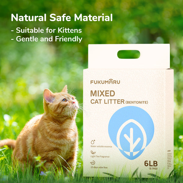 FUKUMARU Organic White Tea Tofu Cat Litter Eco-Friendly Odor Control - FUKUMARU
