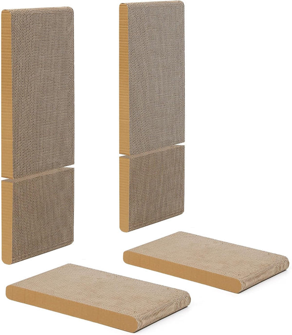 FUKUMARU 2 Packs Replacement Cat Scratcher, Reversible Replacement Refills Cat Scratch Boards for L Shaped Scratching Pad 26.8 Inch