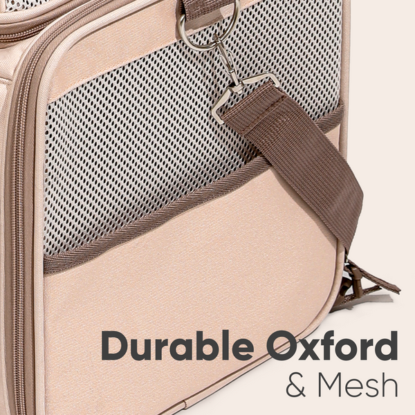 FUKUMARU Cat Carrier with Wheels, 18x11x11 Expandable Soft Cat Travel Carrier, Airline Approved Dog Carrier, Sturdy Rolling Cat Carrier with Anti-Scratch Mesh, Escape-Proof Pet Carrier for Cat