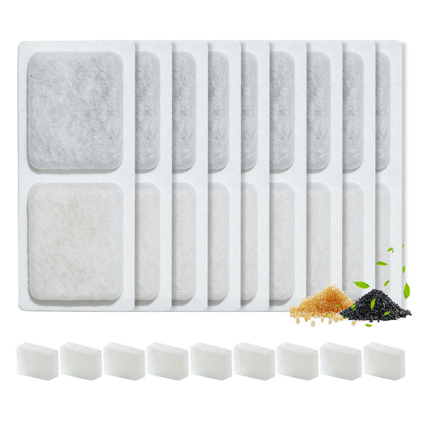 Dog Cat Pet Water Fountain Filter Replacement 9 Packs - FUKUMARU