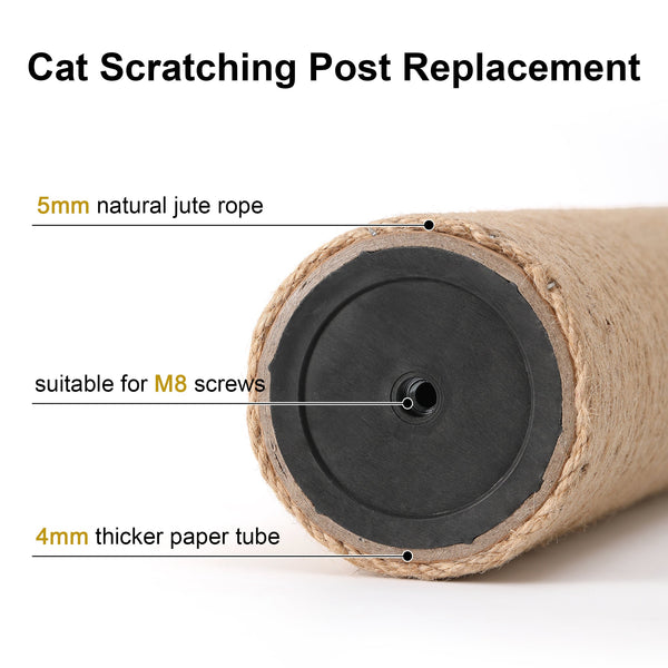 FUKUMARU 2 Pack Scratching Post Replacement, 3.5 X 14.5 Inch - FUKUMARU