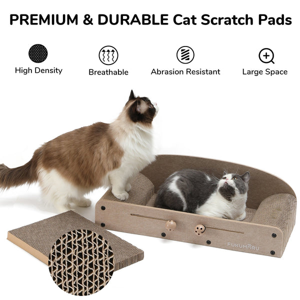 FUKUMARU 26 Inch Cat Scratcher Cardboard Lounge Bed - FUKUMARU