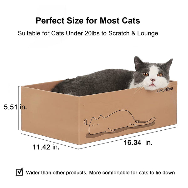 FUKUMARU 5 PCS Cat Scratching Boards, 11.4 Inch Width Ex-Large - FUKUMARU