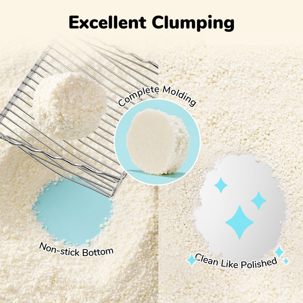 FUKUMARU Cassava Cat Litter Plant-Based Natural Ingredients, Low Dust - FUKUMARU