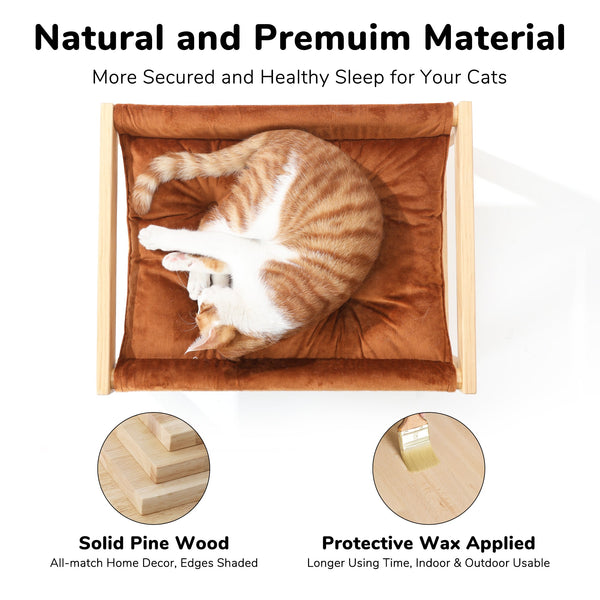 FUKUMARU Cat Bed with Removable Cover, Plush Velvet Couch for Indoor Cats - FUKUMARU