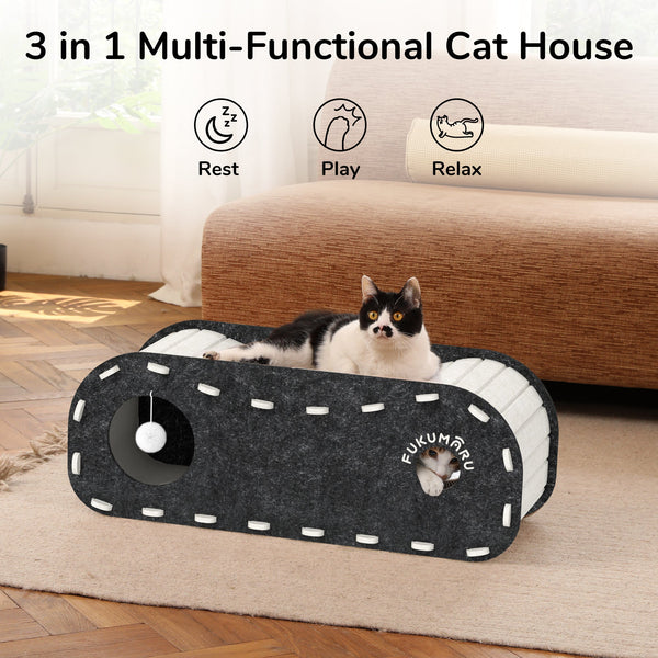 FUKUMARU Cat Beds for Indoor Pets, 31.5 Inches - FUKUMARU