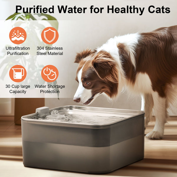 FUKUMARU Cat Dog Water Fountain 1.8 Gal/236oz/7L - FUKUMARU