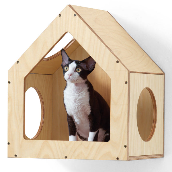 FUKUMARU Cat House Wall Mounted, 15.5x11.8x18 Inches - FUKUMARU