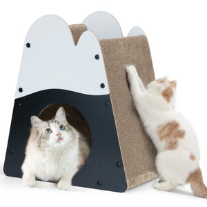 FUKUMARU Cat Scratcher House, 19.5 Inch Cozy Cardboard Cat Scratcher - FUKUMARU