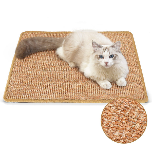 FUKUMARU Cat Scratcher Mat,Natural Cat Floor Scratching Pad Rug - FUKUMARU