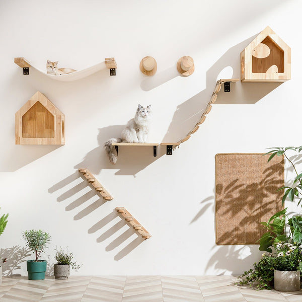 FUKUMARU Cat Wall Furniture, 34 x 13 inch Cats Hammock Shelves, - FUKUMARU