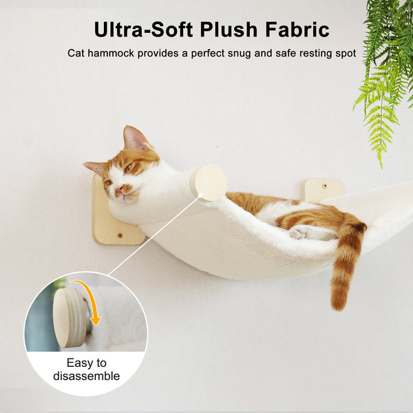 FUKUMARU Cat Wall Hammock with Two Steps Set - FUKUMARU
