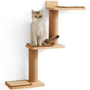 FUKUMARU Cat Wall Shelves, 3 in 1 - FUKUMARU