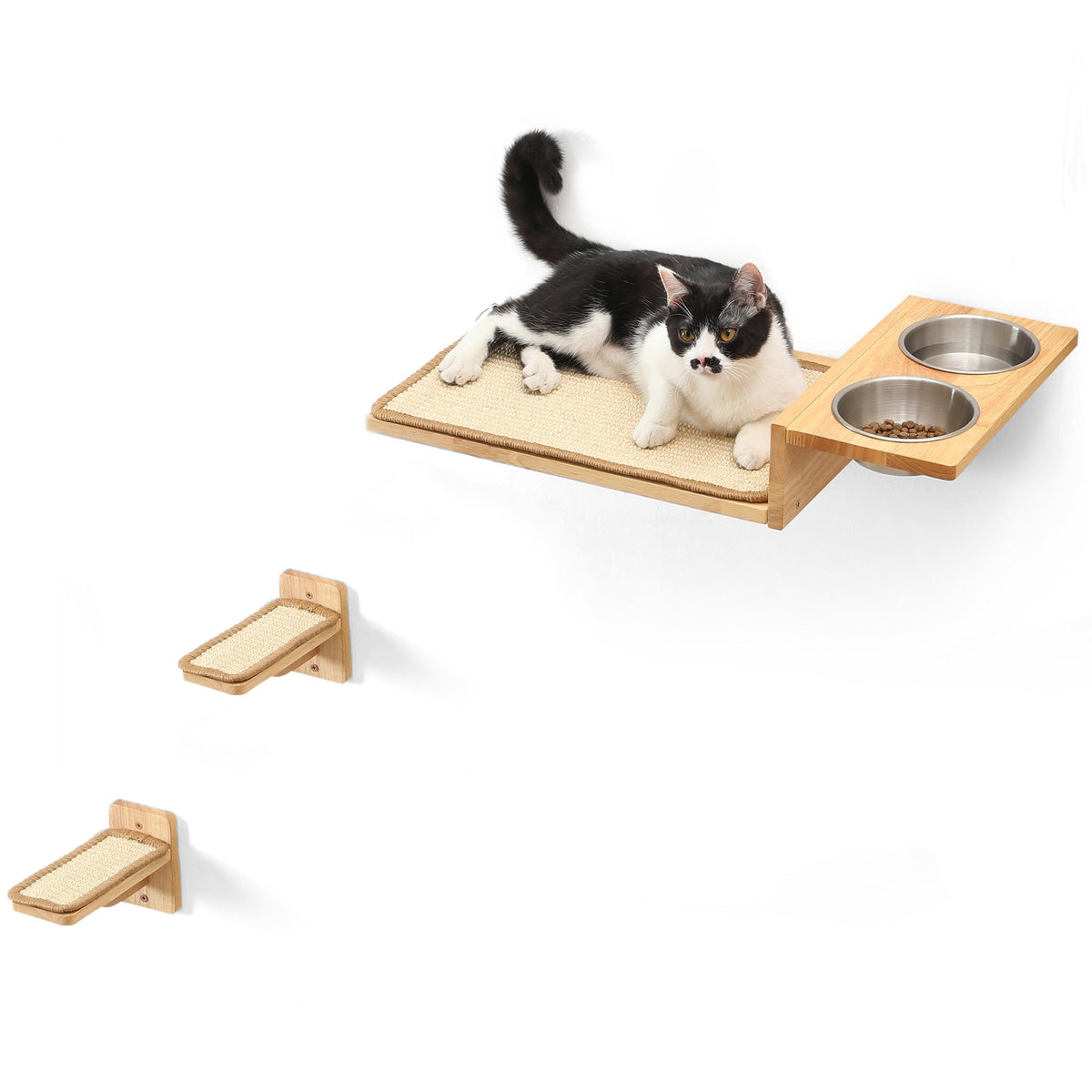 FUKUMARU Wall-Mounted Cat Shelves Set