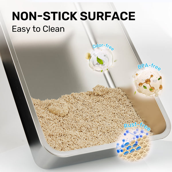 FUKUMARU Stainless Steel Litter Box with Lid - FUKUMARU