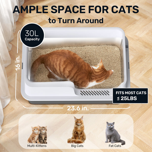 FUKUMARU Stainless Steel Litter Box with Lid - FUKUMARU