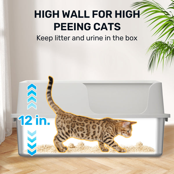 FUKUMARU Stainless Steel Litter Box with Lid - FUKUMARU