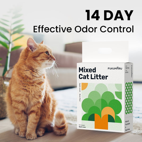 FUKUMARU Tofu Cat Litter Dust Free, Natural, Unscented - FUKUMARU