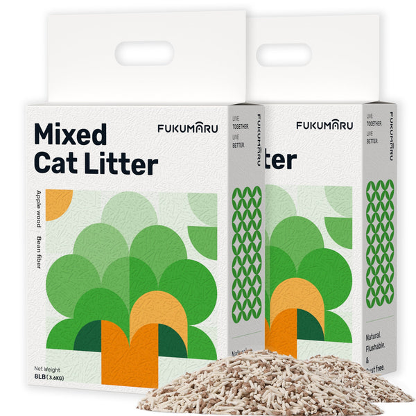 FUKUMARU Tofu Cat Litter Dust Free, Natural, Unscented - FUKUMARU