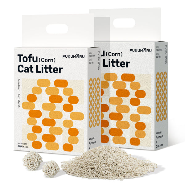 FUKUMARU Natural Tofu Cat Litter - Eco-Friendly & Odor Contro - FUKUMARU