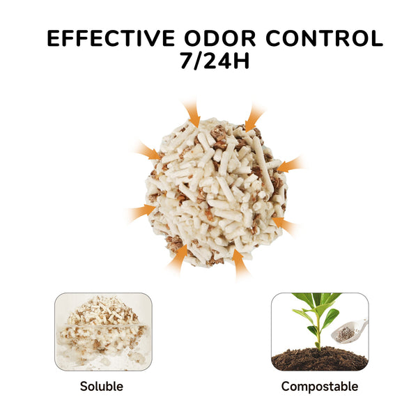 FUKUMARU Tofu Cat Litter Mixed Apple Wood - FUKUMARU