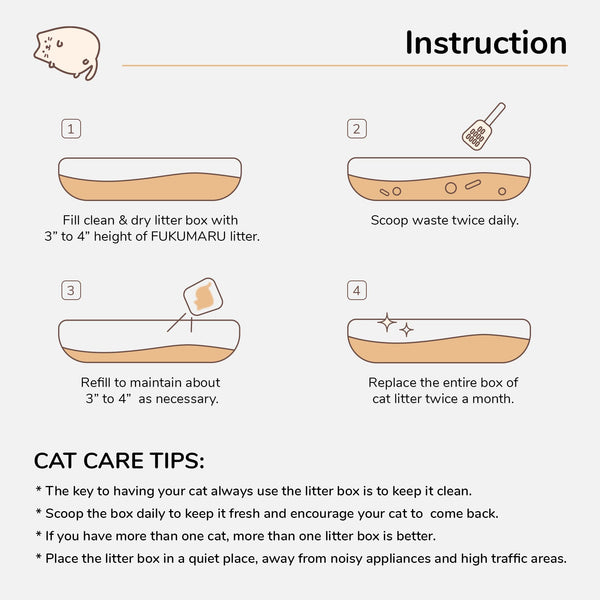 FUKUMARU Tofu Cat Litter, Super Ultra Absorbent - FUKUMARU