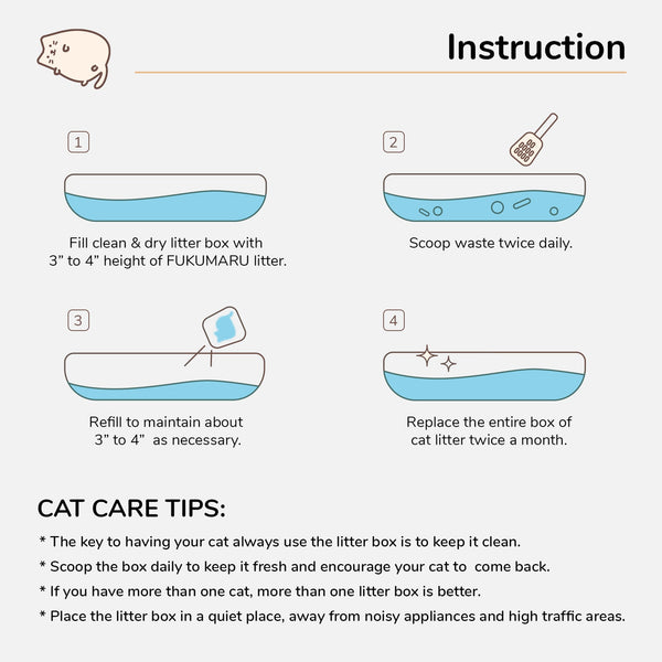 FUKUMARU Organic White Tea Tofu Cat Litter Eco-Friendly Odor Control - FUKUMARU