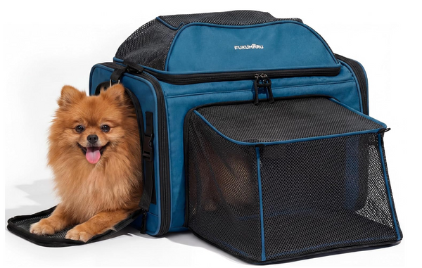FUKUMARU Expandable Pet Carrier for Cat, 18x11x11 Large Cat Carrier Soft, Collapsible Airline Approved Dog Carrier, Ventilate Cat Travel Carrier with Durable Mesh, Escape-Proof Small Dog Carrier, Pink